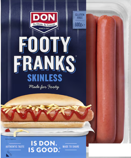 Don Frankfurts - Hot Dog Footy Franks - Skin Off
