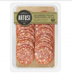 Salami -Sliced Calabrese (80g) - Artusi Don Smallgoods
