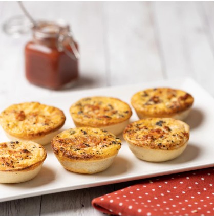 Party Quiche - Sundried Tomato, Basil & Feta Party Pack (40g x 60) Vegetarian Ivans Pies